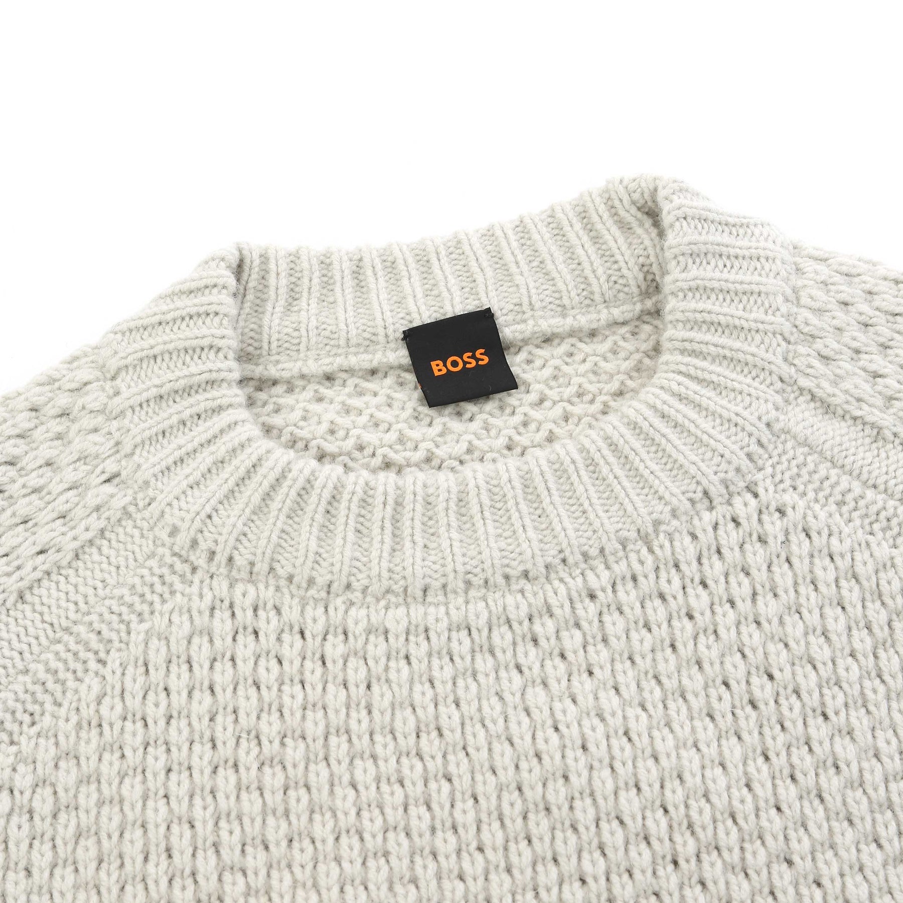 armstrong tröja boss hugo boss knit light beige stickad boss orange