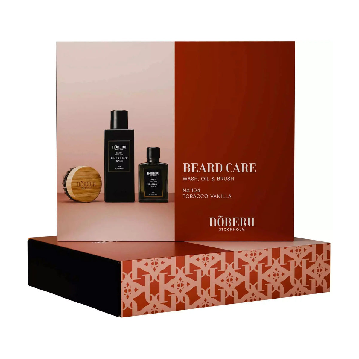 gift box beard care noberu wash oil brush berad oil beard wash beard brush present grooming skäggvård tobacco vanilla fri frakt stenungsund