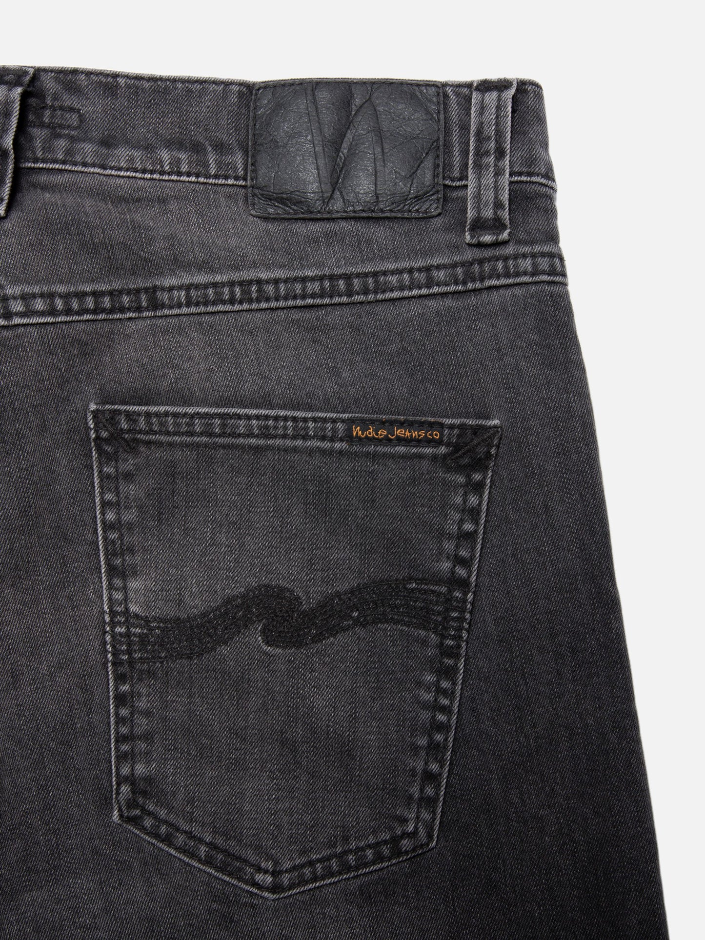 lean dean black eyes nudie jeans nudiejeans denim stretch slim fit tapered fit grå gråa jeans