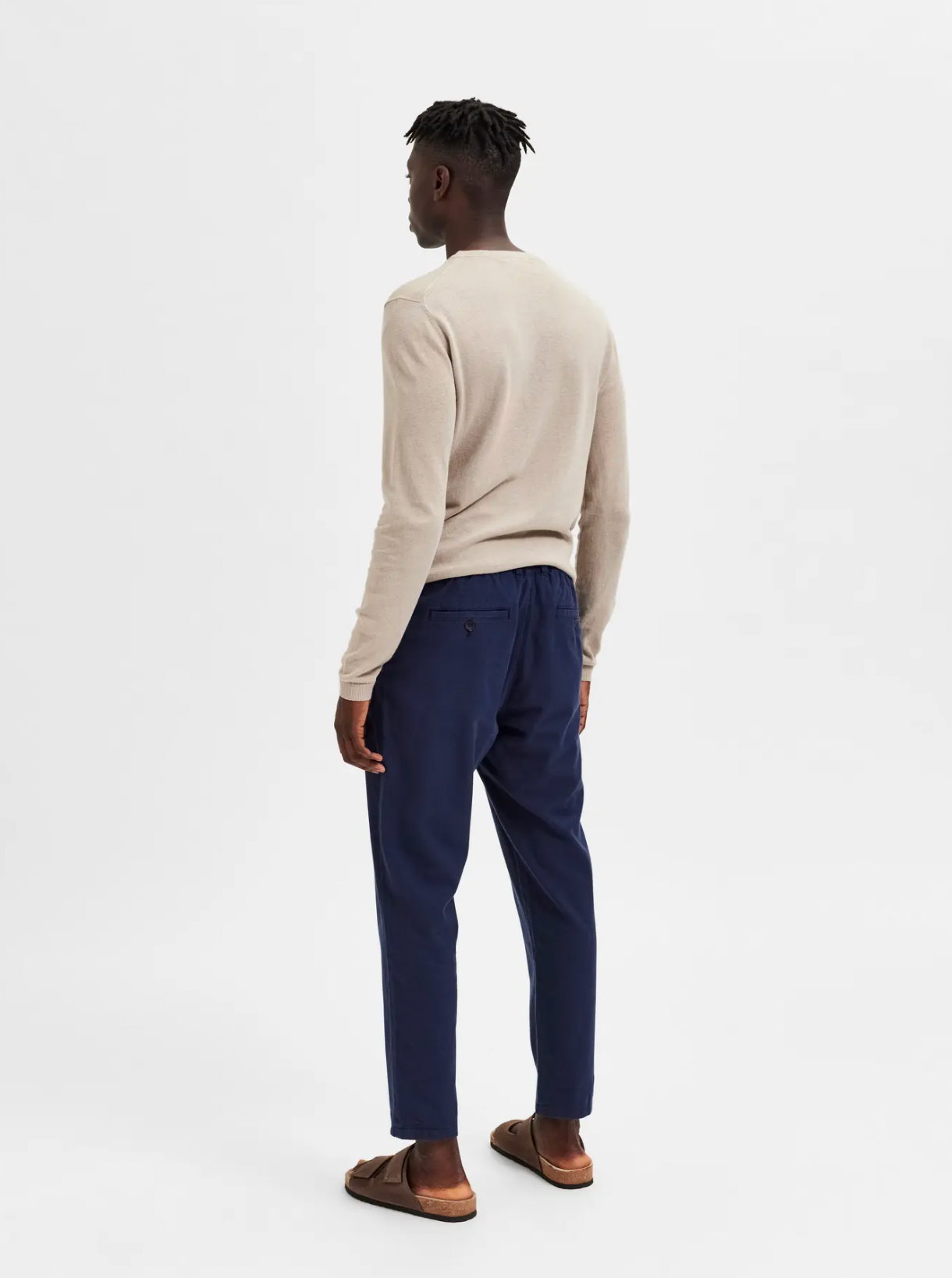 Brody 172 Linen Pants Dark Sapphire