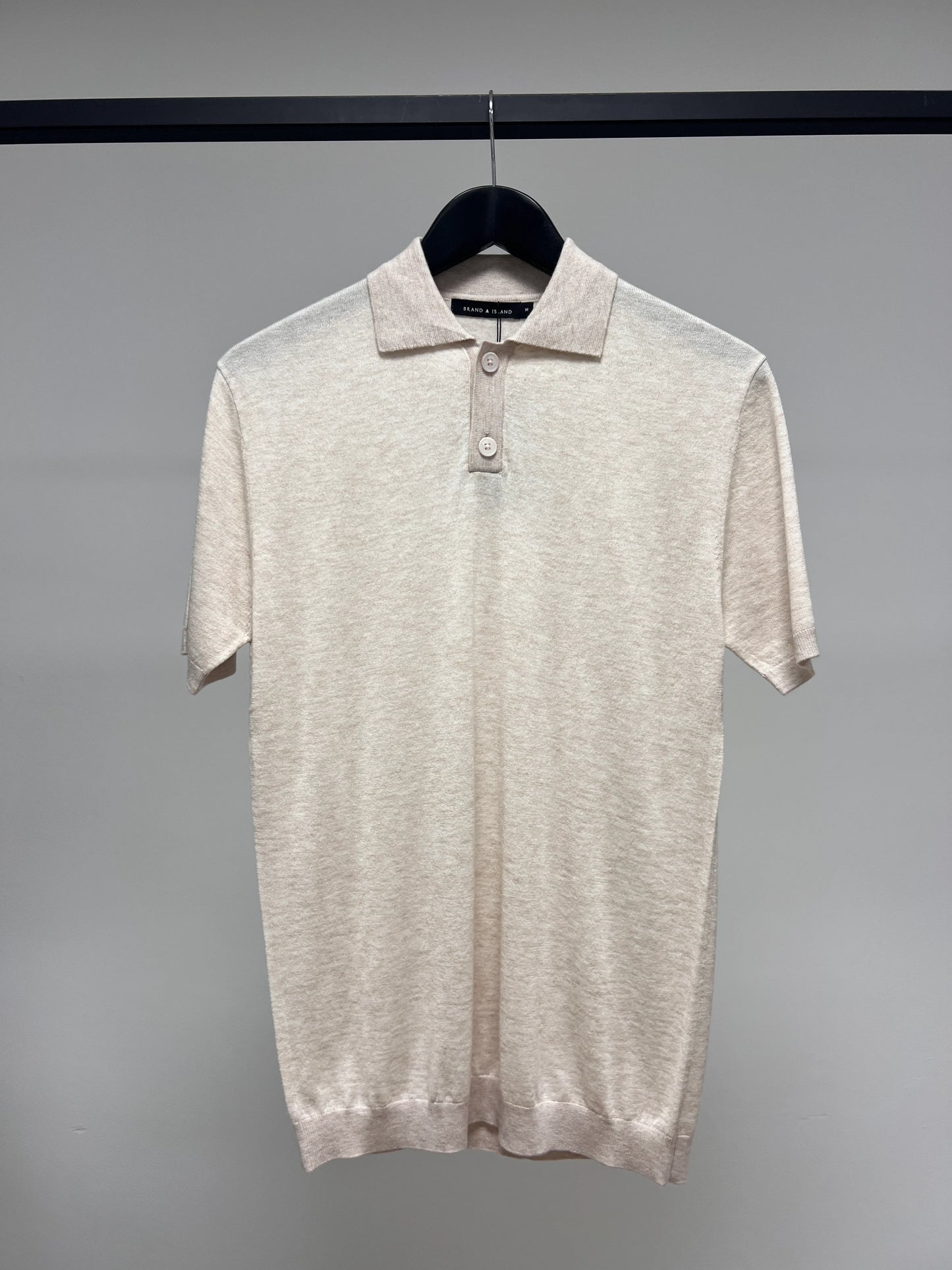 pikè pike brand island bryson ss polo knit piketröja pike tröja ecru sand beige krage
