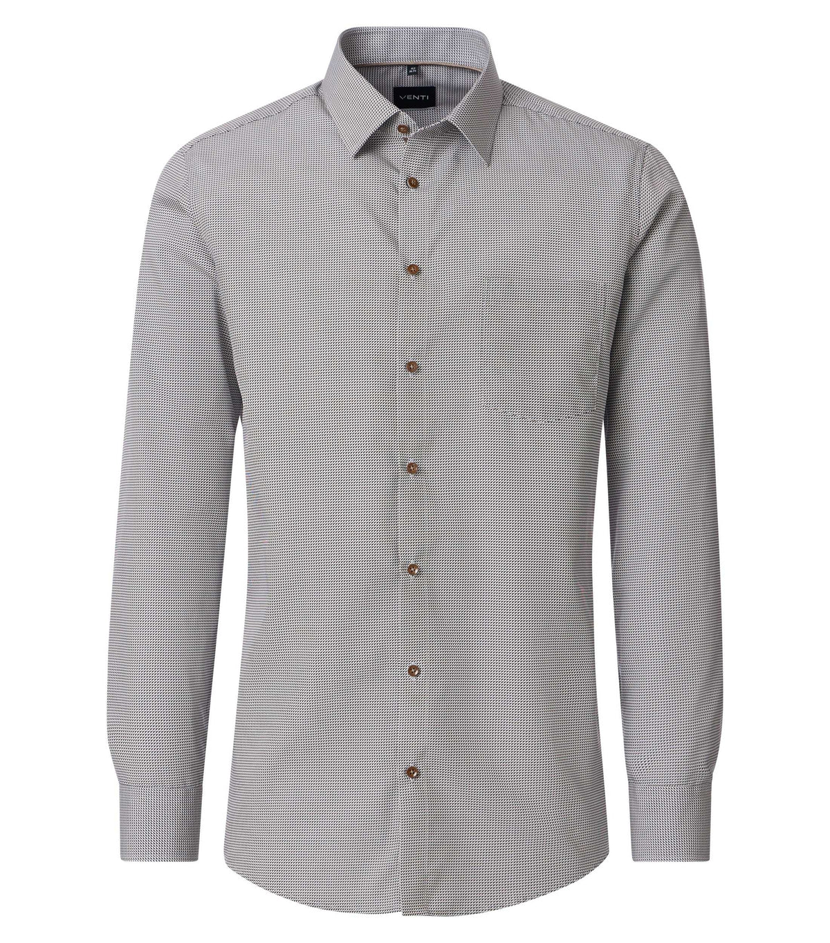skjorta shirt venti venti shirts modern fit regular fit micro pattern beige black svart kostym skjorta fri frakt stenungsund