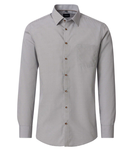 skjorta shirt venti venti shirts modern fit regular fit micro pattern beige black svart kostym skjorta fri frakt stenungsund
