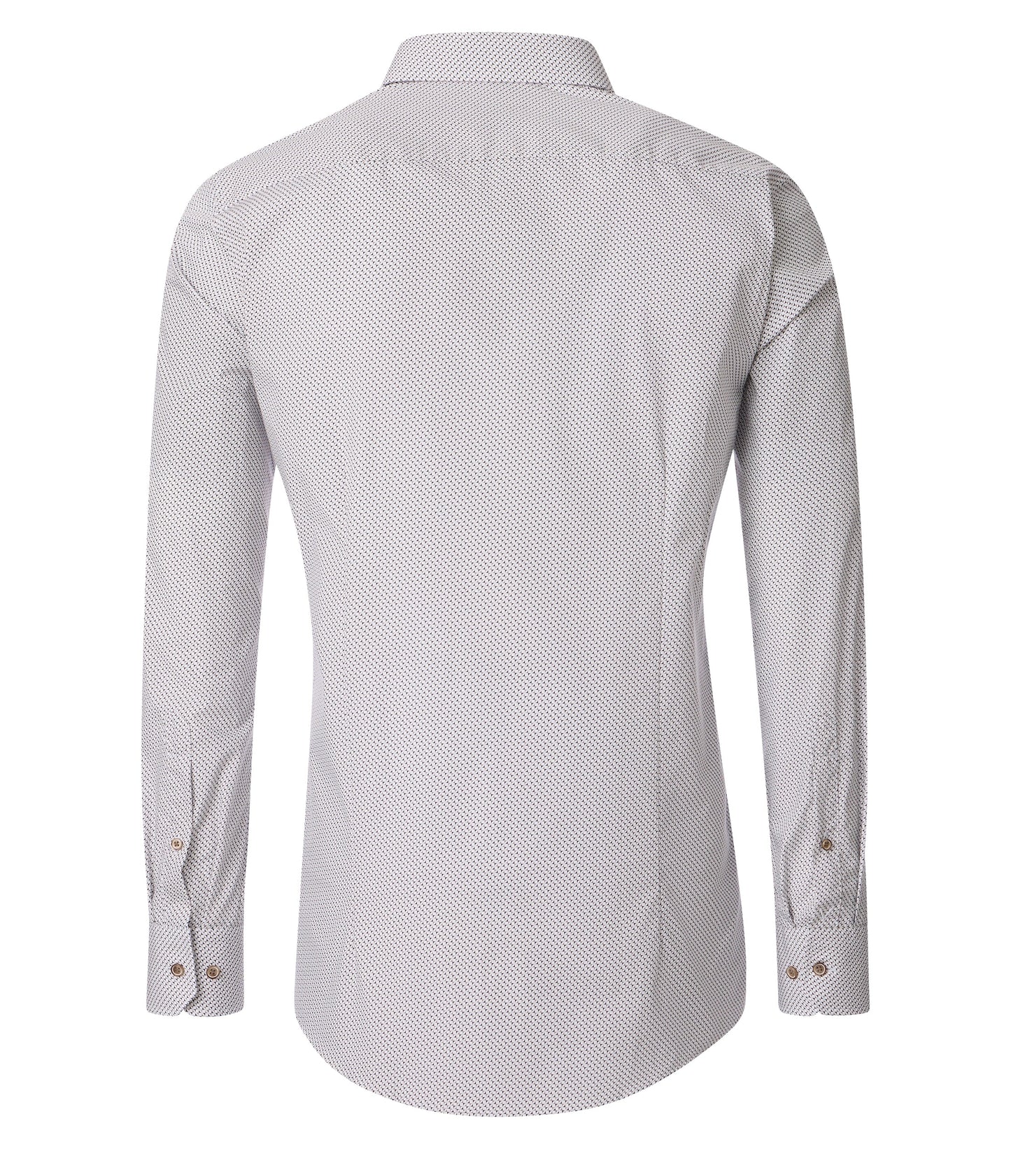 venti skjorta shirt modern fit regular fit green kostym skjorta white brown vit brun 