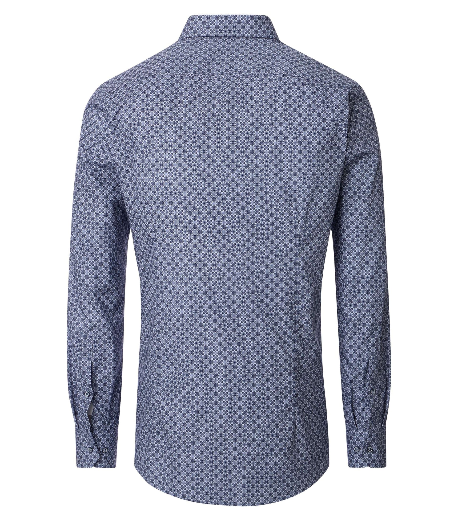skjorta venti shirt modern fit regular fit flower blommig mönstrad skjorta navy blue blå