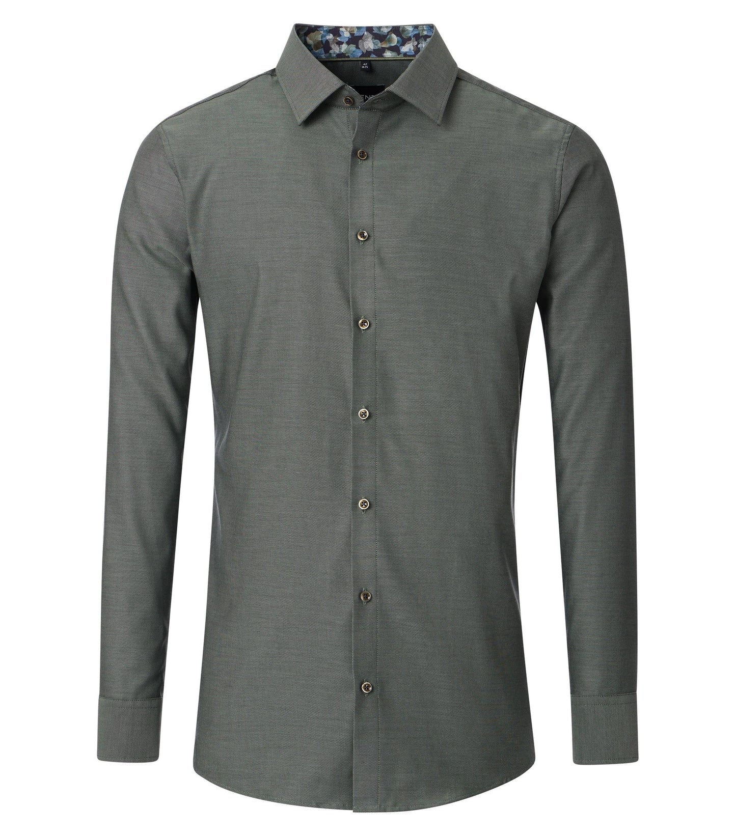 venti skjorta shirt modern fit regular fit green kostym skjorta grön contrast patter