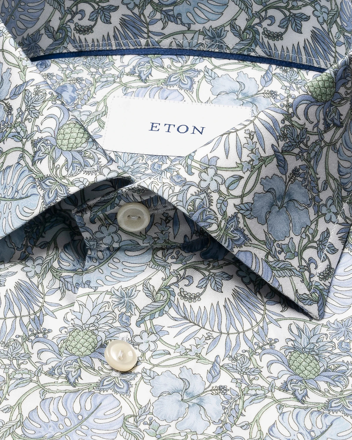 skjorta shirt eton etonshirts contemporary fit regular fit blommig signature twill flowers fri frakt stenungsund