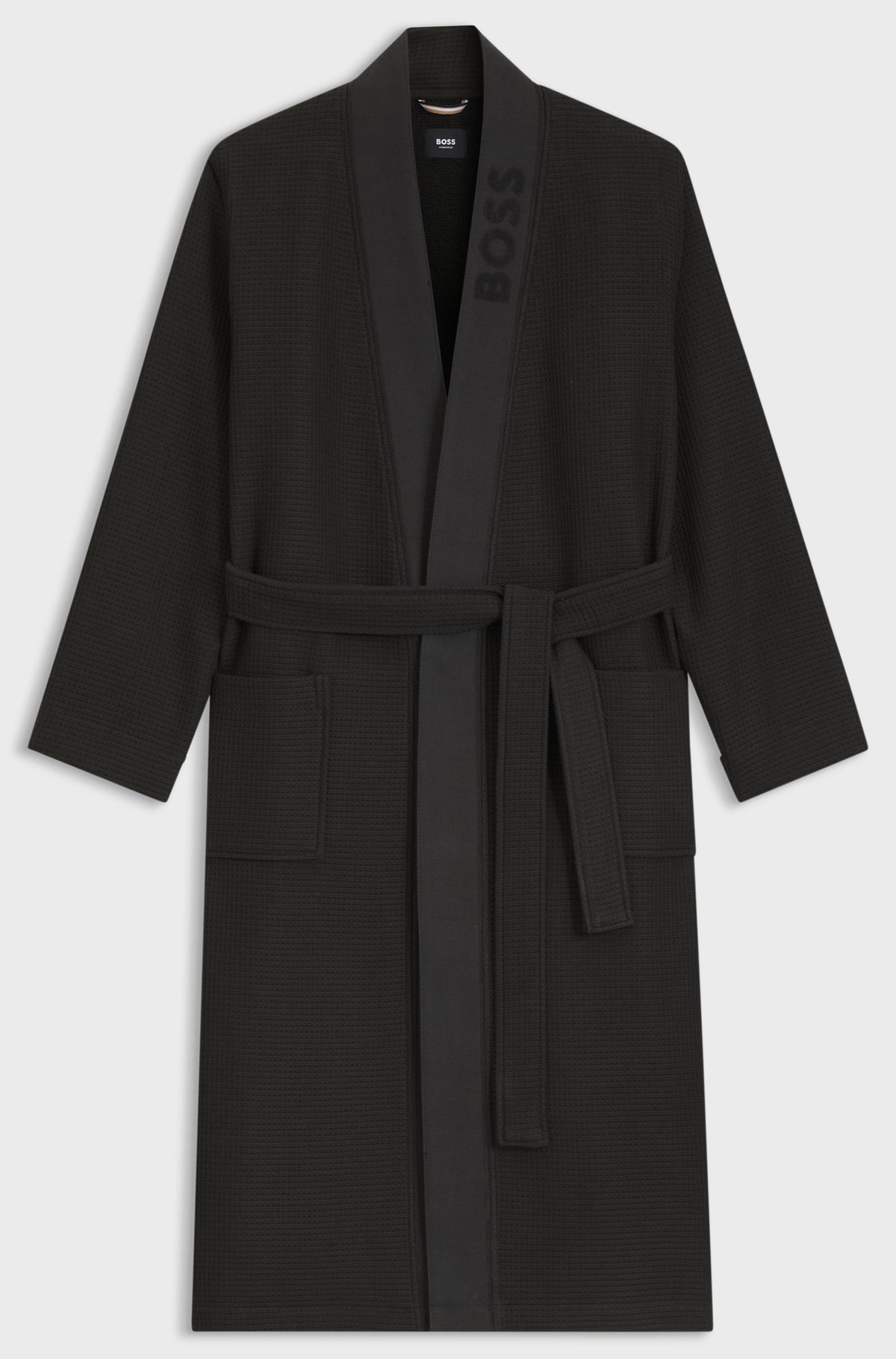 morgonrock boss waffle kimono hugo hugoboss badrock black svart fri frakt stenungsund