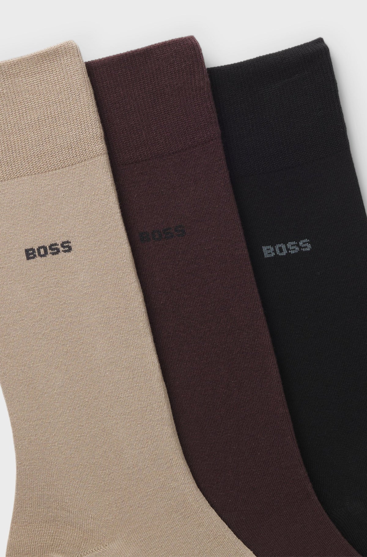 sockar strumpor boss hugo hugoboss 3p uni socks sock svart black red röd sand beige fri frakt stenungsund
