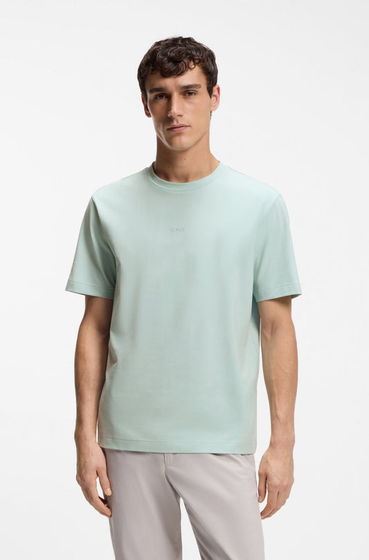 t-shirt tee boss tchup hugo boss logo turquoise aqua green grön stretch