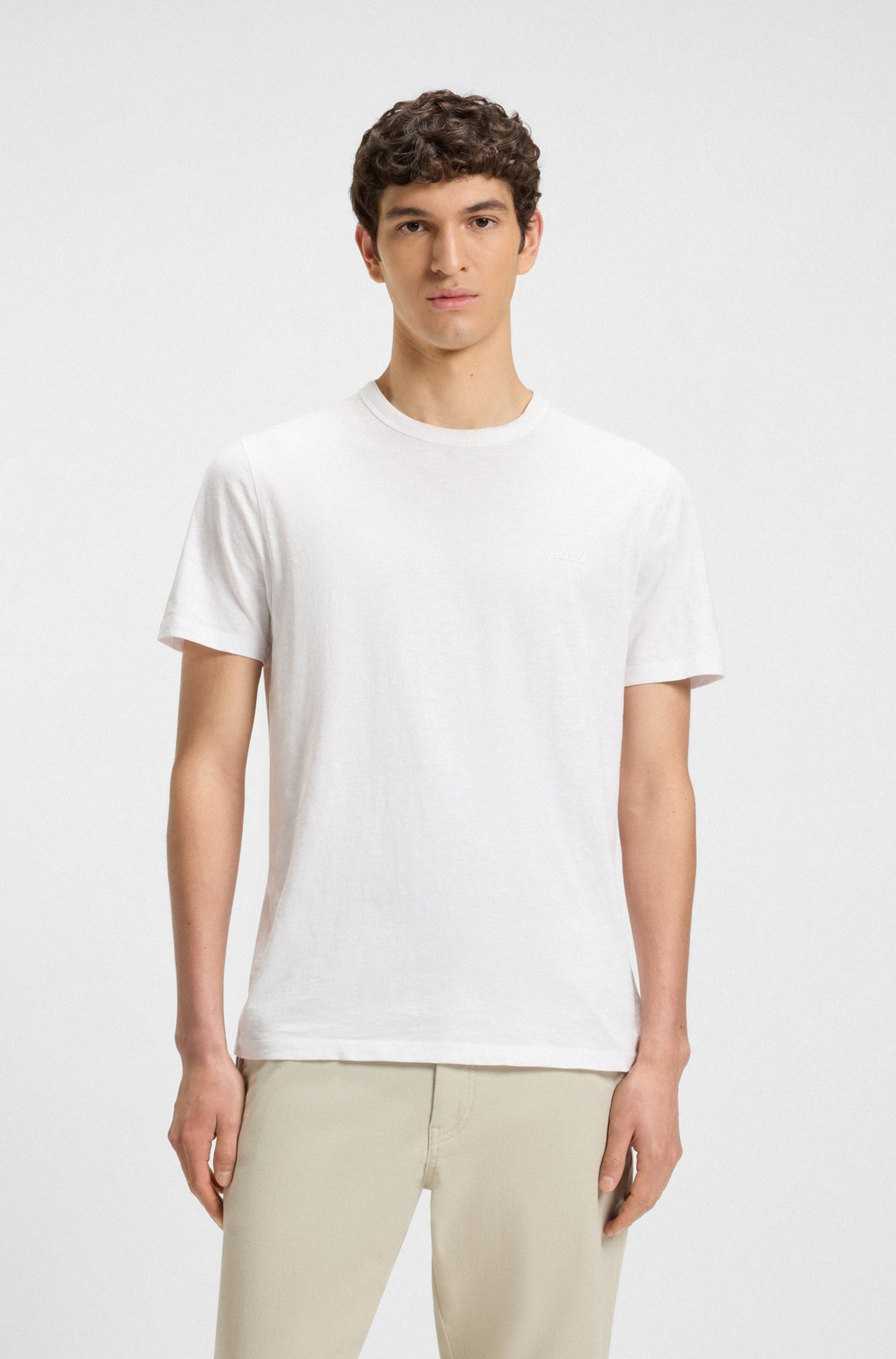 t-shirt boss tee hugo boss tegood logo white vit