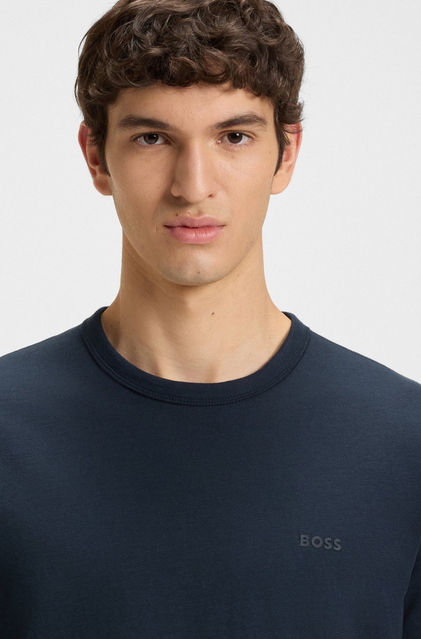 t-shirt tee tegood boss hugo boss logo boss orange dark navy blue blå