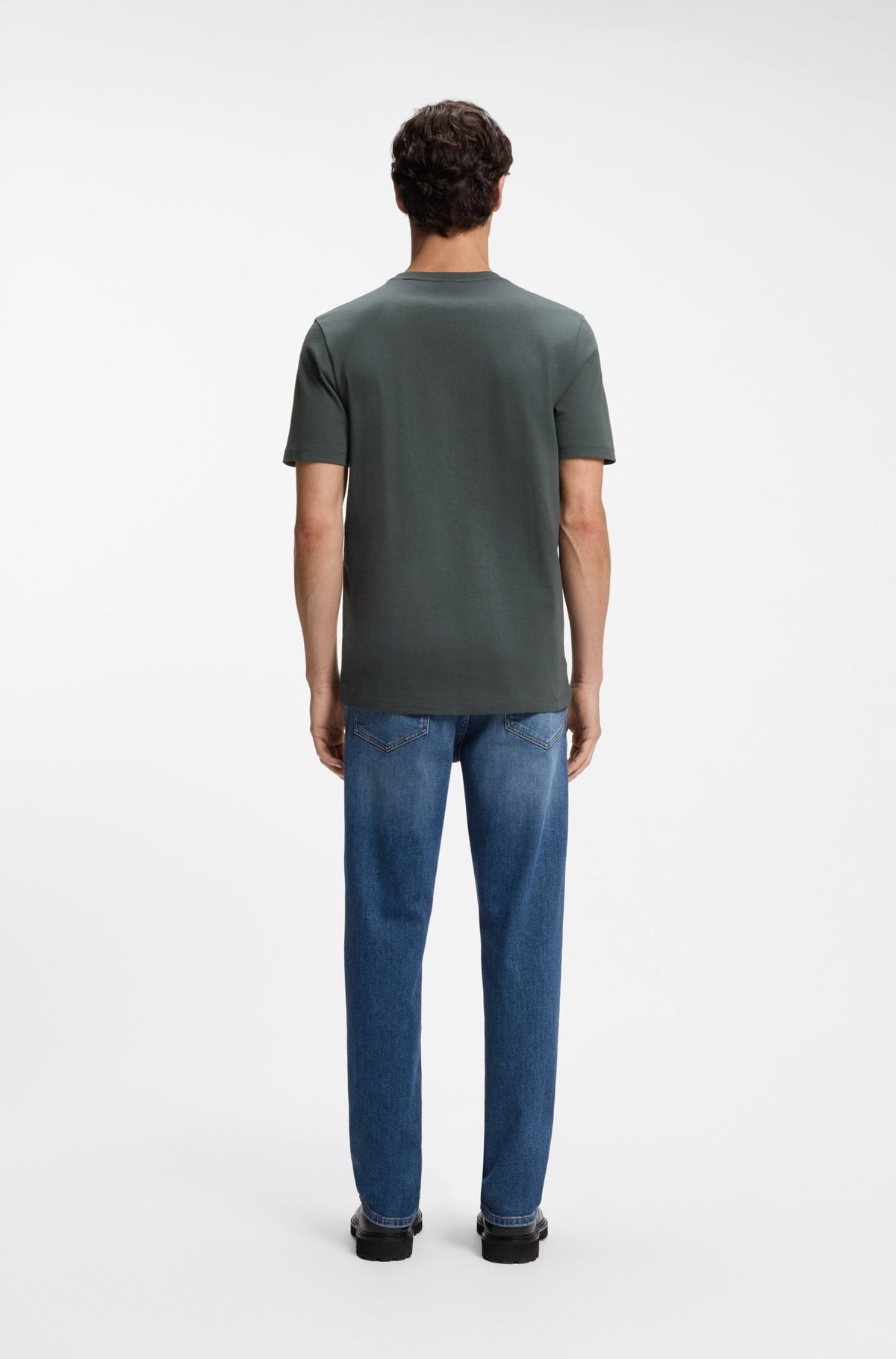 t-shirt tee boss hugo boss tales open green grön fri frakt stenungsund