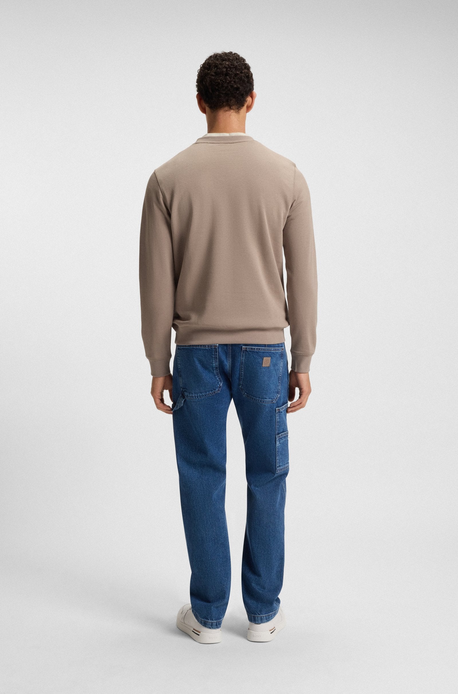 westart tröja boss orange hugo boss sweater regular fit sweat open green