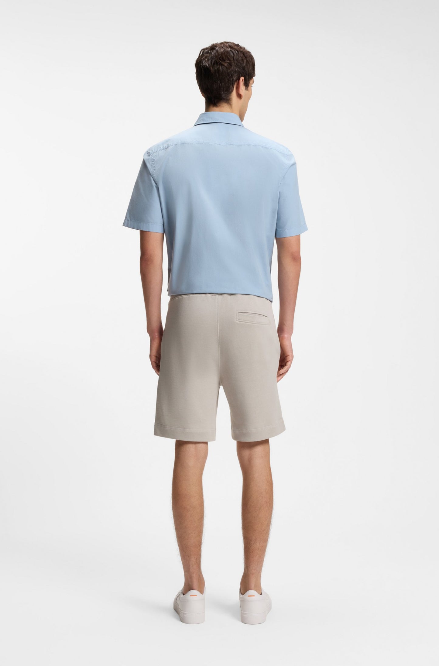 shorts boss sewalk hugo boss mjukis shorts logo kortbyxor open grey grå