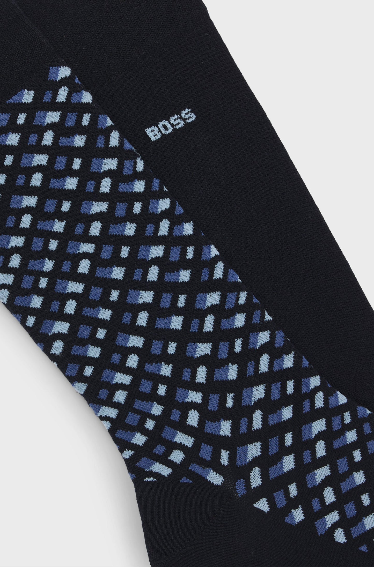 sockar boss 2 pack hugo boss monogram boss orange stretch dark navy blå blue socks strumpor