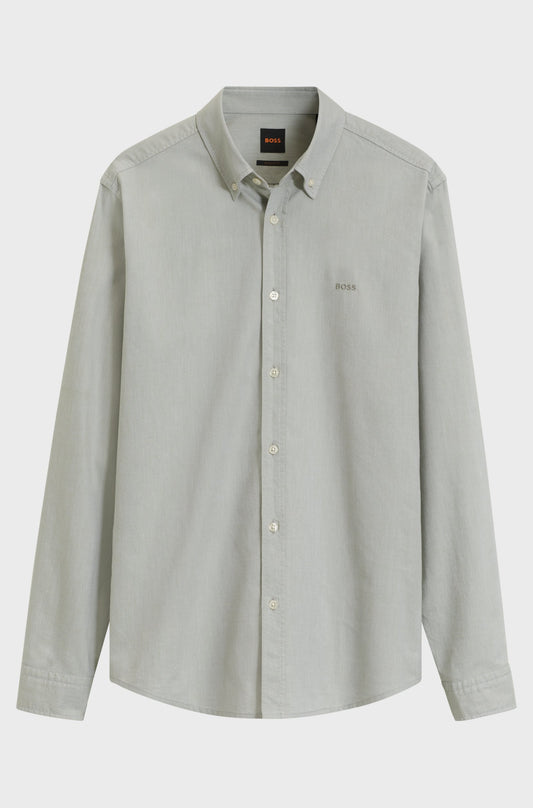 skjorta shirt boss hugoboss boss orange rickert open green grön oxford button down fri frakt stenungsund