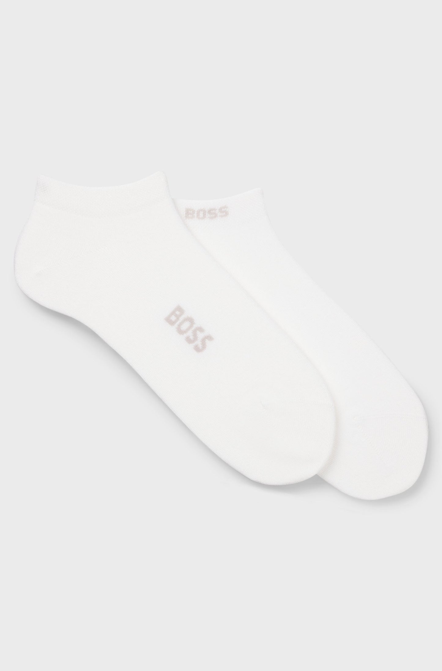 sockar strumpor boss hugo boss ankel 2p logo bambo socks white vit