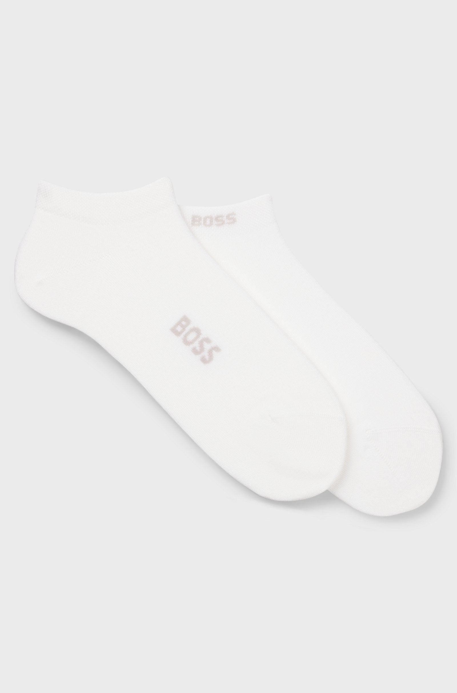 sockar strumpor boss hugo boss ankel 2p logo bambo socks white vit