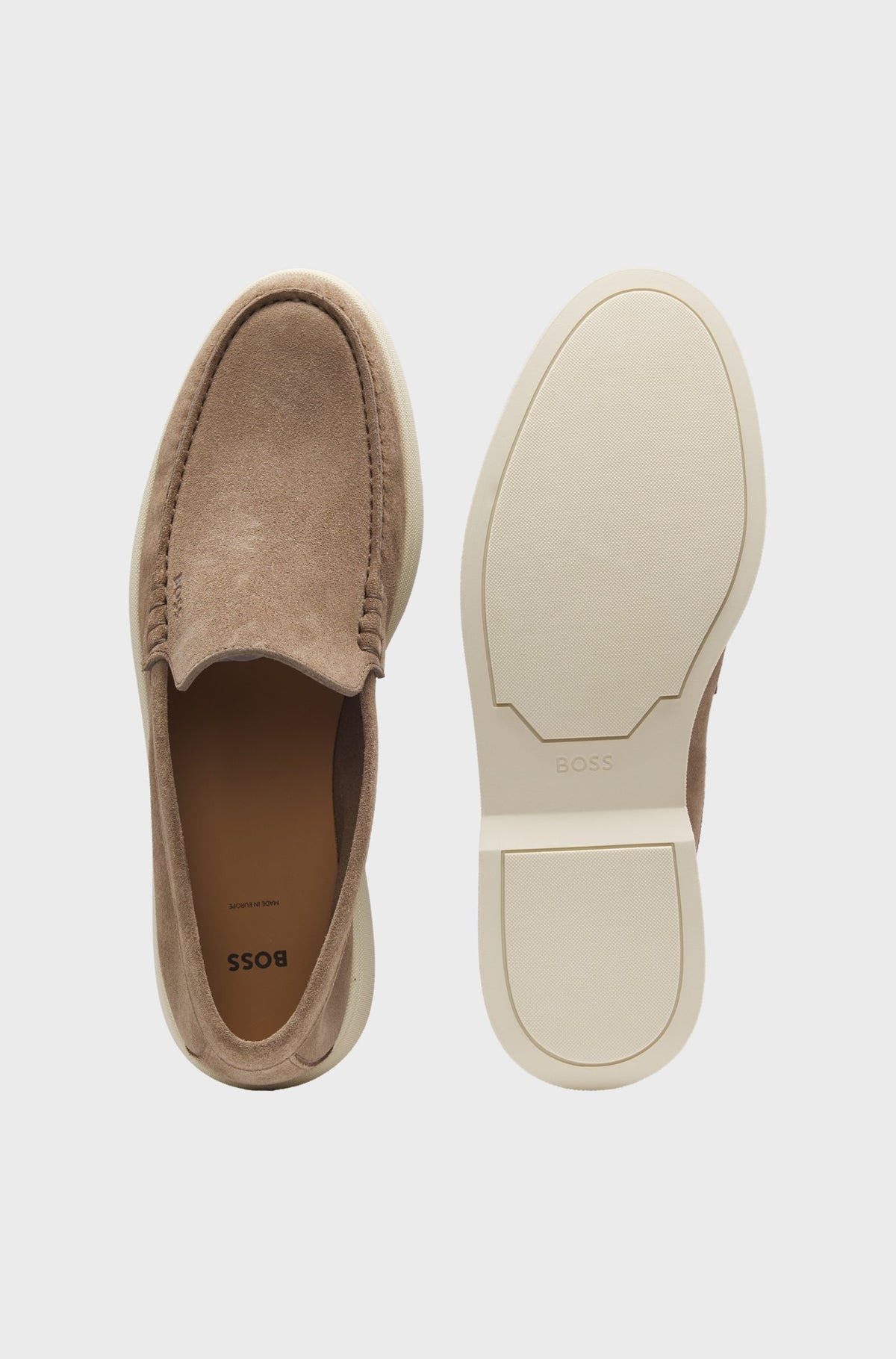 skor loafers boss shoes hugo boss hugoboss sienne loaf medium beige brown brun mocka 