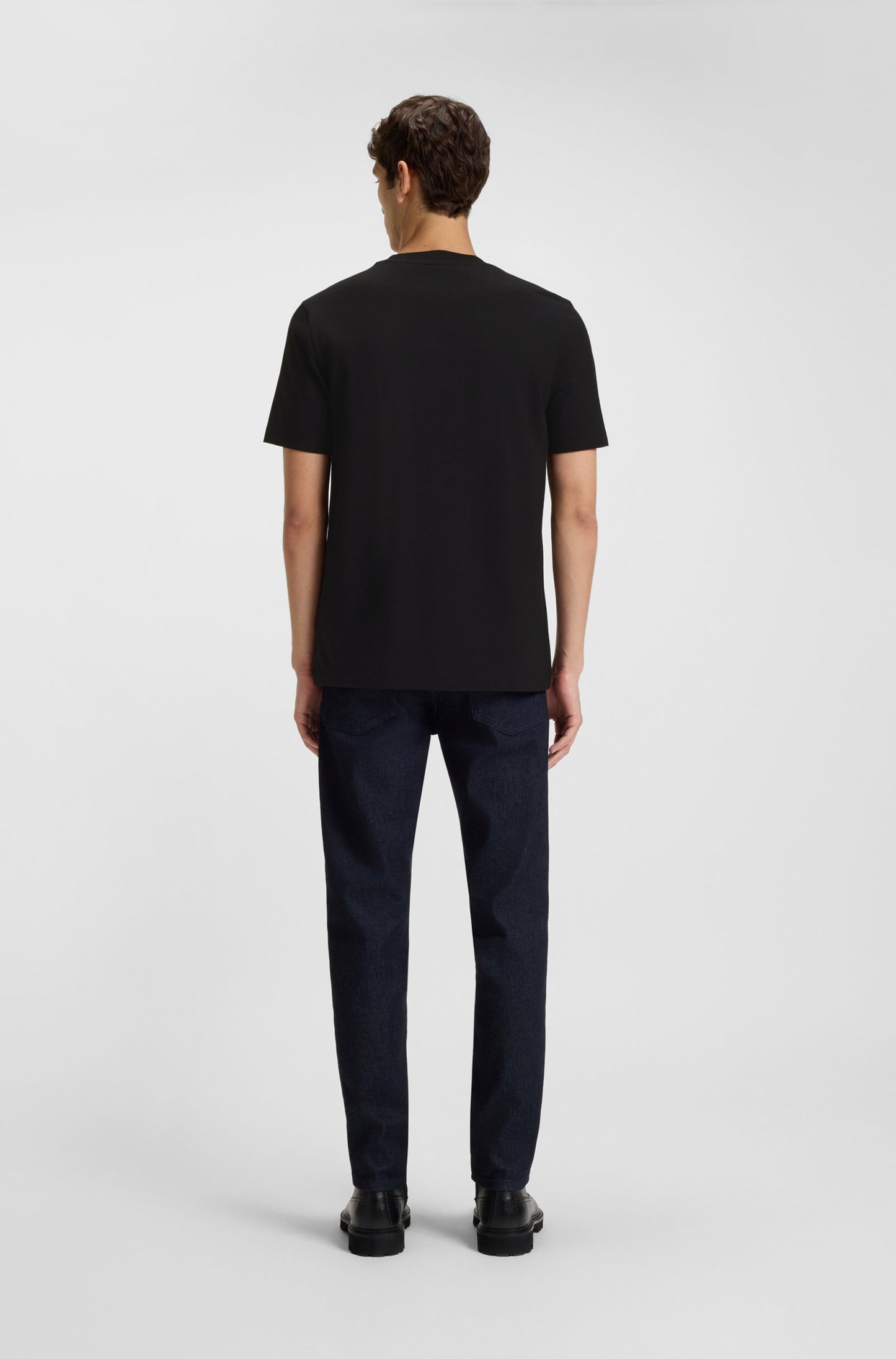 t-shirt tee boss hugo boss te brokenice boss orange print tryck logo black svart