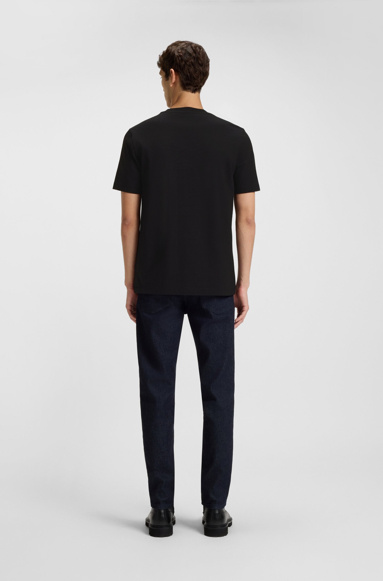 t-shirt tee boss hugo boss te brokenice boss orange print tryck logo black svart