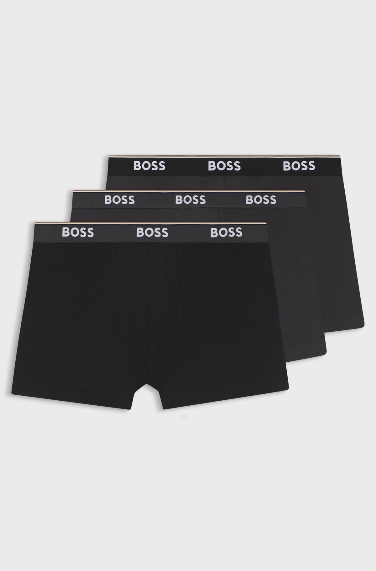 kalsonger boss boxer brief power cotton stretch hugoboss underkläder grå svart grey black fri frakt stenungsund