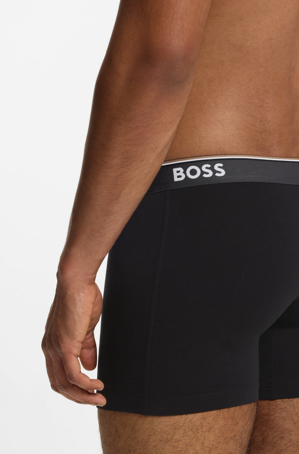 kalsonger boss boxer brief power cotton stretch hugoboss underkläder grå svart grey black fri frakt stenungsund