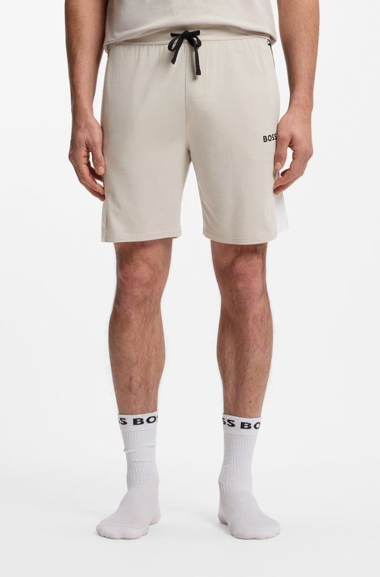 short boss balance shorts pyjamas shorts hugoboss open grey beige grå