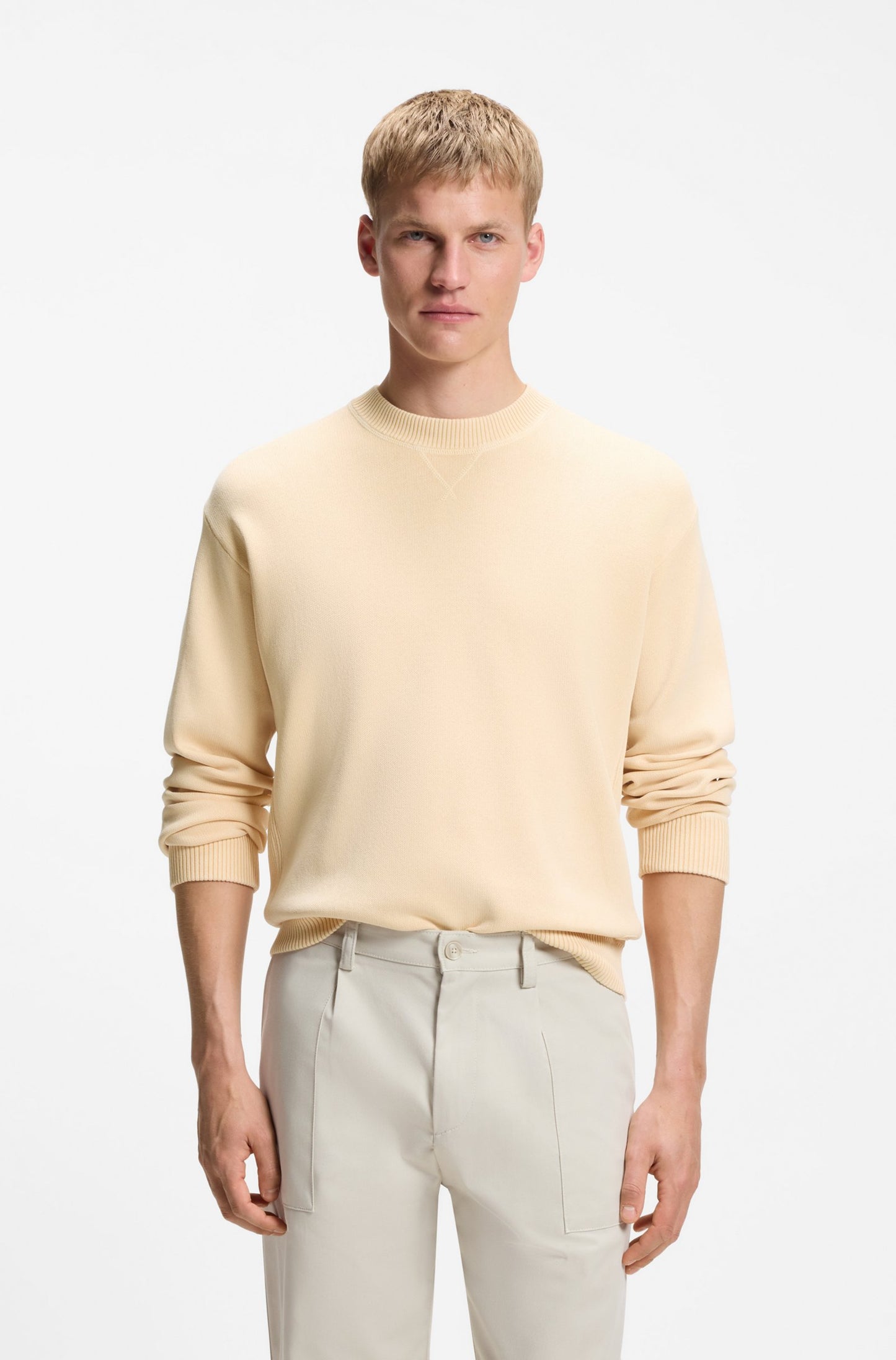 tröja sweater boss hugo boss hugoboss akapulko knit light pastel orange