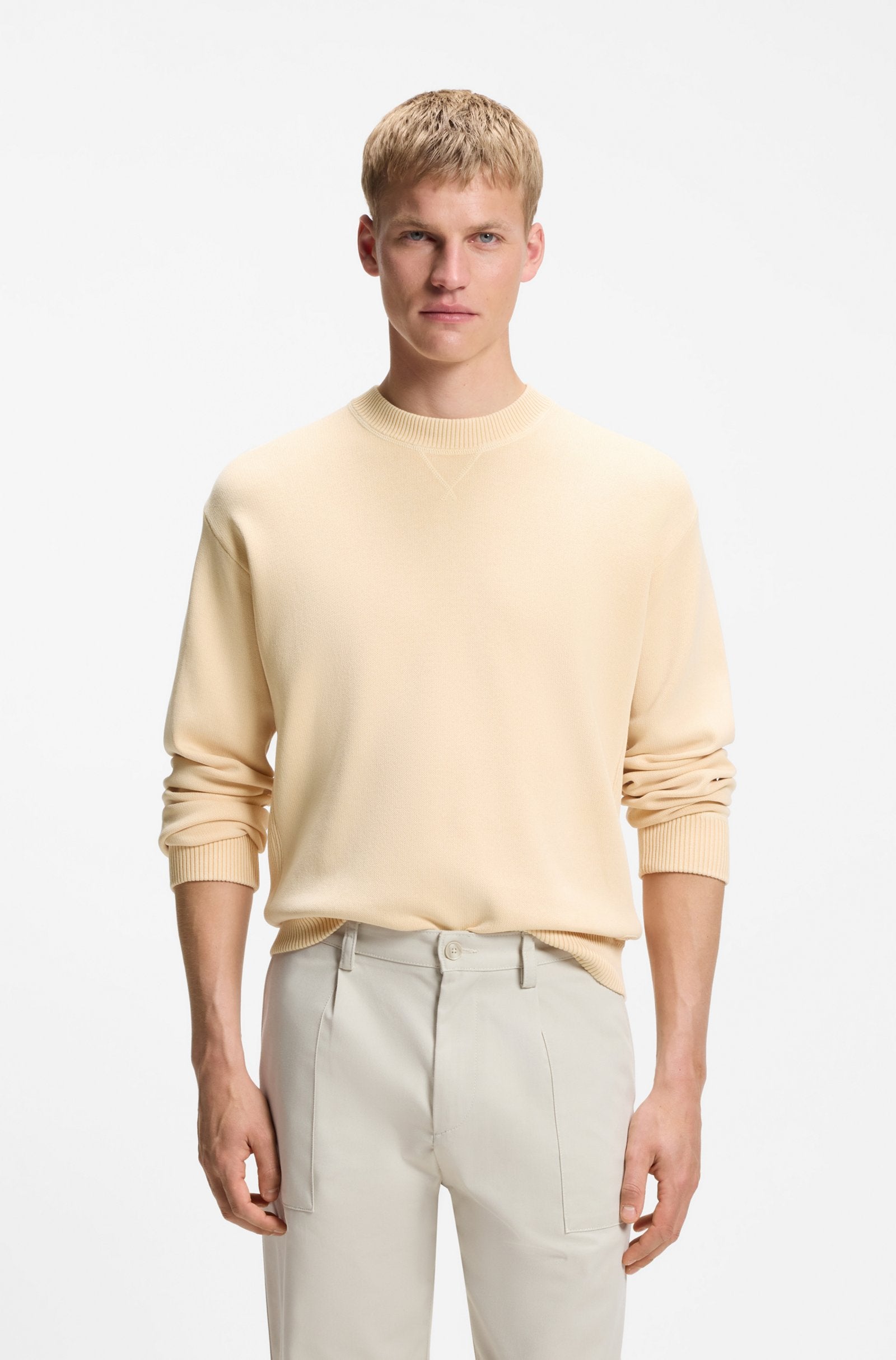 tröja sweater boss hugo boss hugoboss akapulko knit light pastel orange