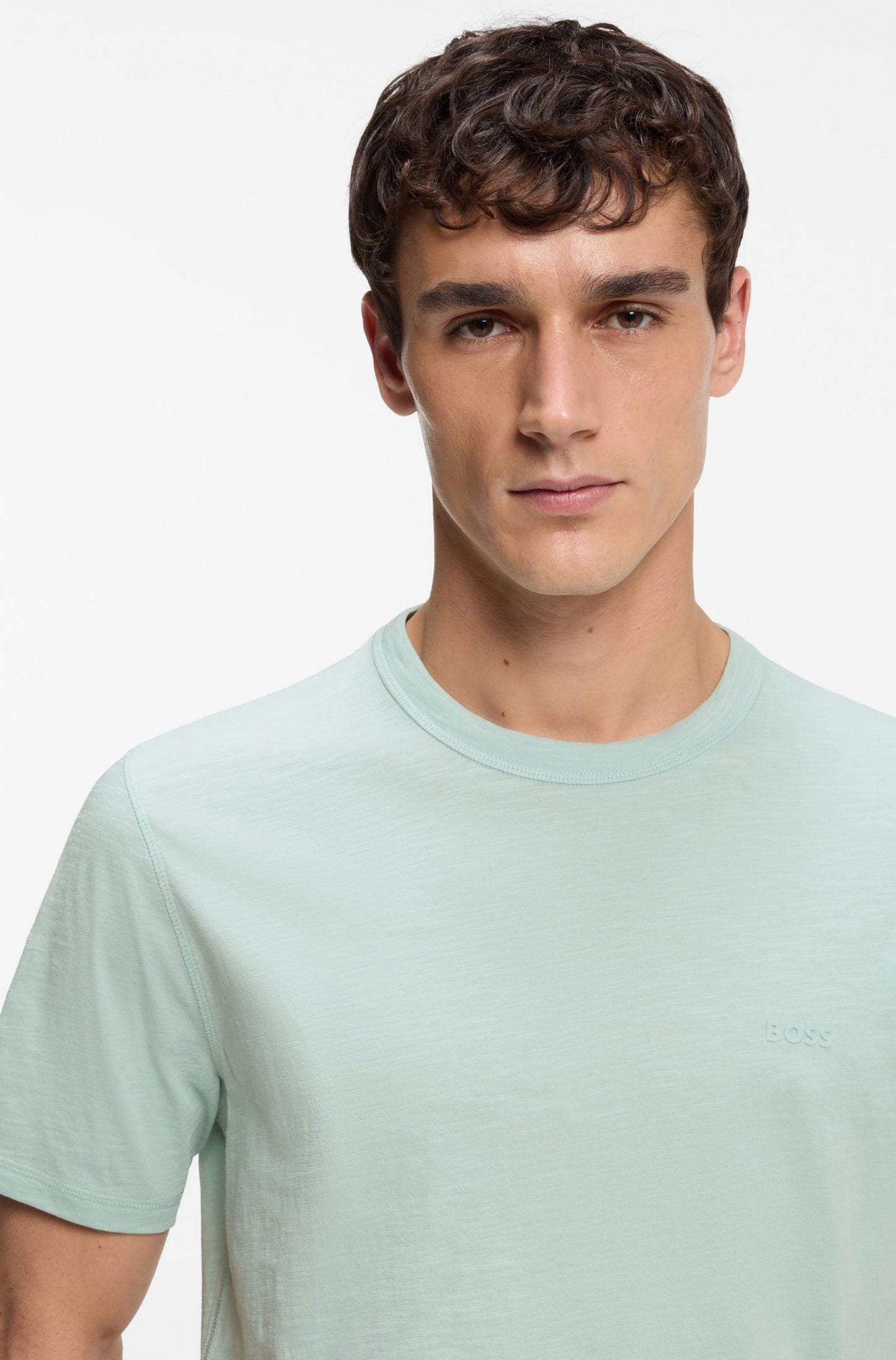 t-shirt boss tee hugo boss tegood logo turqouise aqua green grön