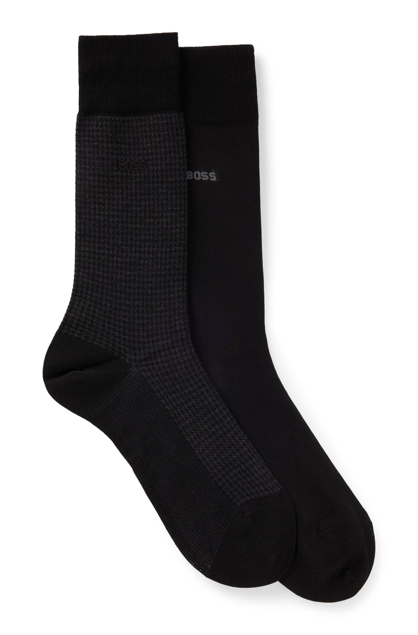 sockar strumpor boss hugo boss 2p houndstooth socks boss accessorie black svart