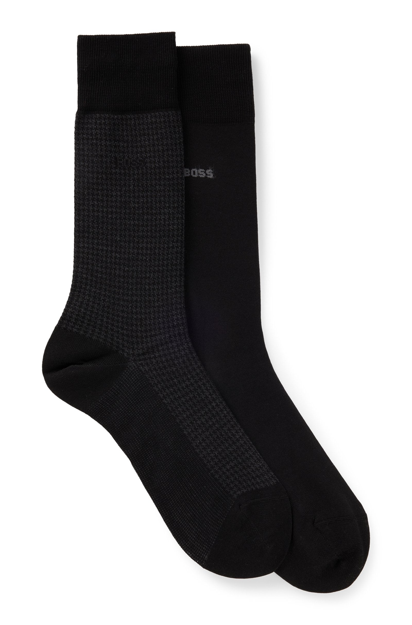 sockar strumpor boss hugo boss 2p houndstooth socks boss accessorie black svart