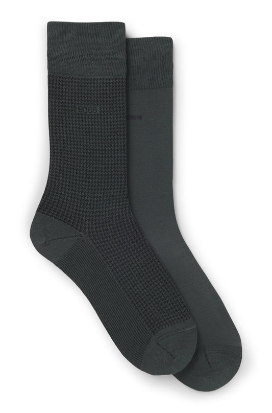 sockar strumpor boss hugo boss 2p houndstooth socks boss accessorie light pastel green grön