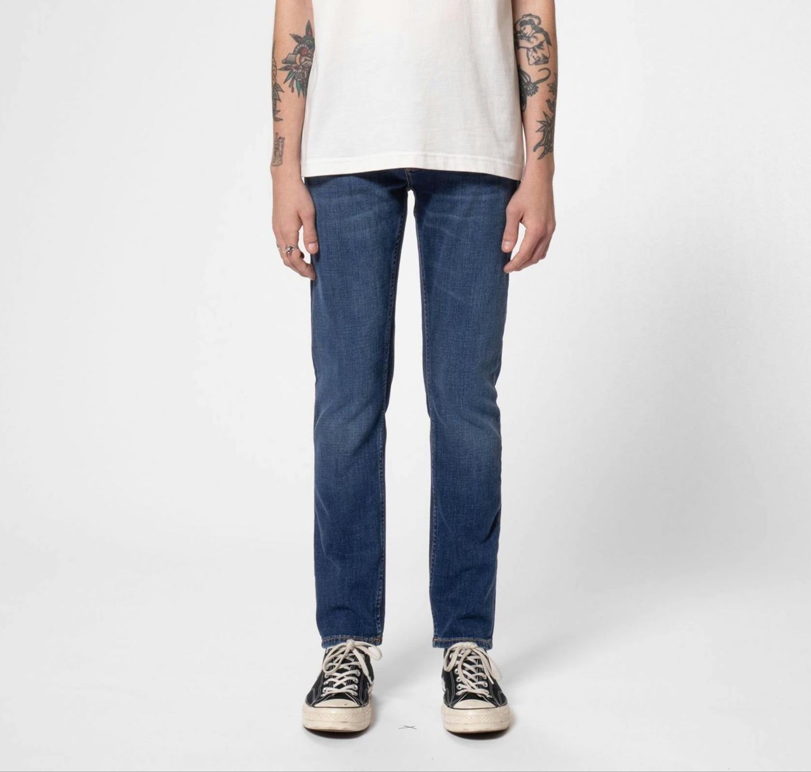 grim tim nudie jeans denim nudiejeans indigo myth slim stretch