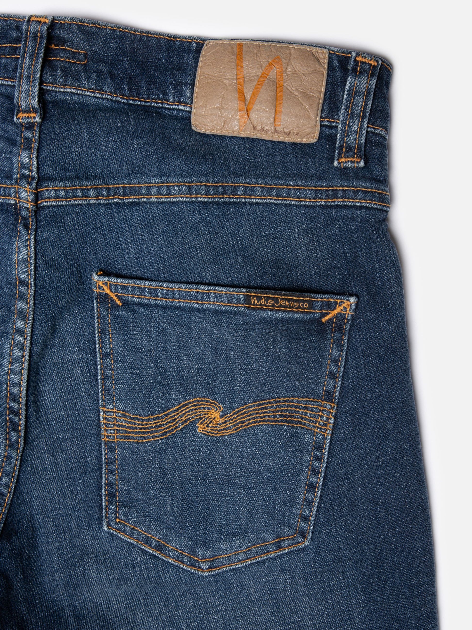 grim tim nudie jeans denim nudiejeans indigo myth slim stretch