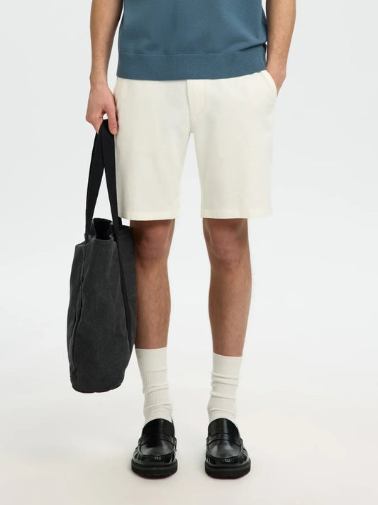 shorts linne linen linne shorts linen shorts selected homme brody linen shorts kortbyxor linneshorts linenshorts cloud dancer white vit linne linen