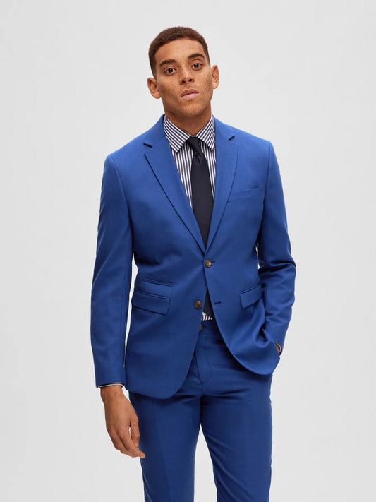 kavaj kostym selected homme neil blazer suit blazer blue depths blue blå student bröllop