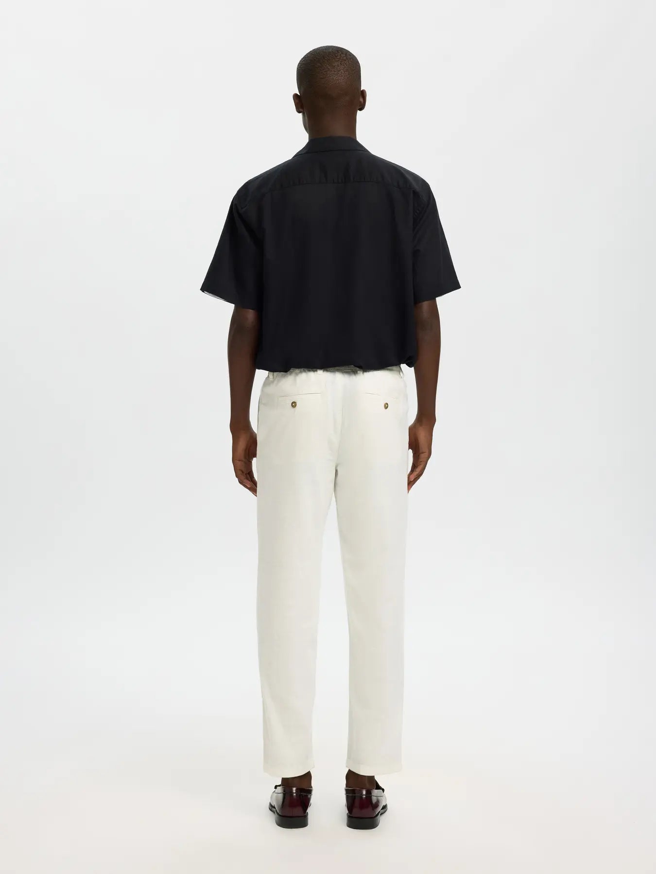 linne byxor linnebyxor selected homme brody linen pants linenpants colud dancer white vit linne linen