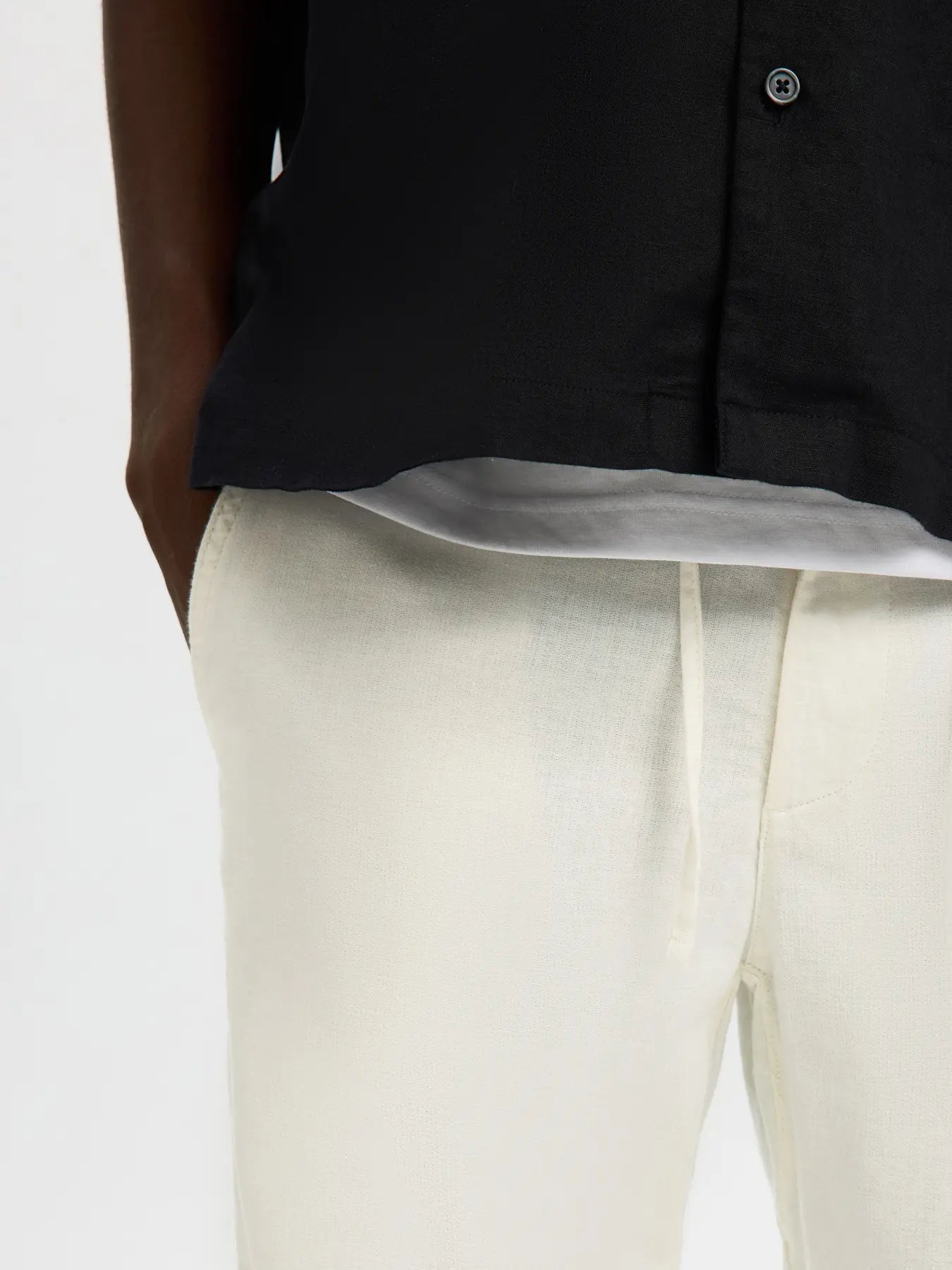 linne byxor linnebyxor selected homme brody linen pants linenpants colud dancer white vit linne linen