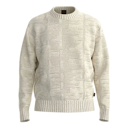 tröja knit boss hugo kireso boss orange sweater stickad light beige sand