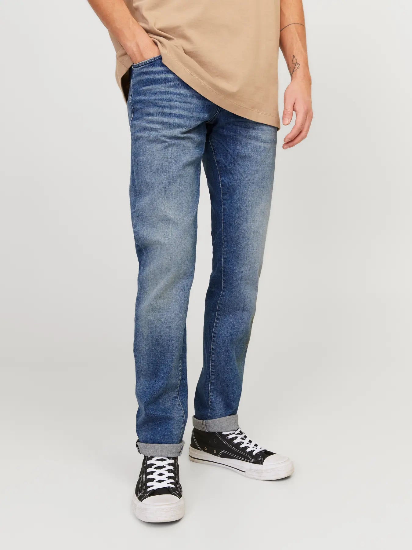 jeans jack&jones jack jones glenn jjicon 357 slim fit stretch denim ljusa jeans fri frakt stenungsund