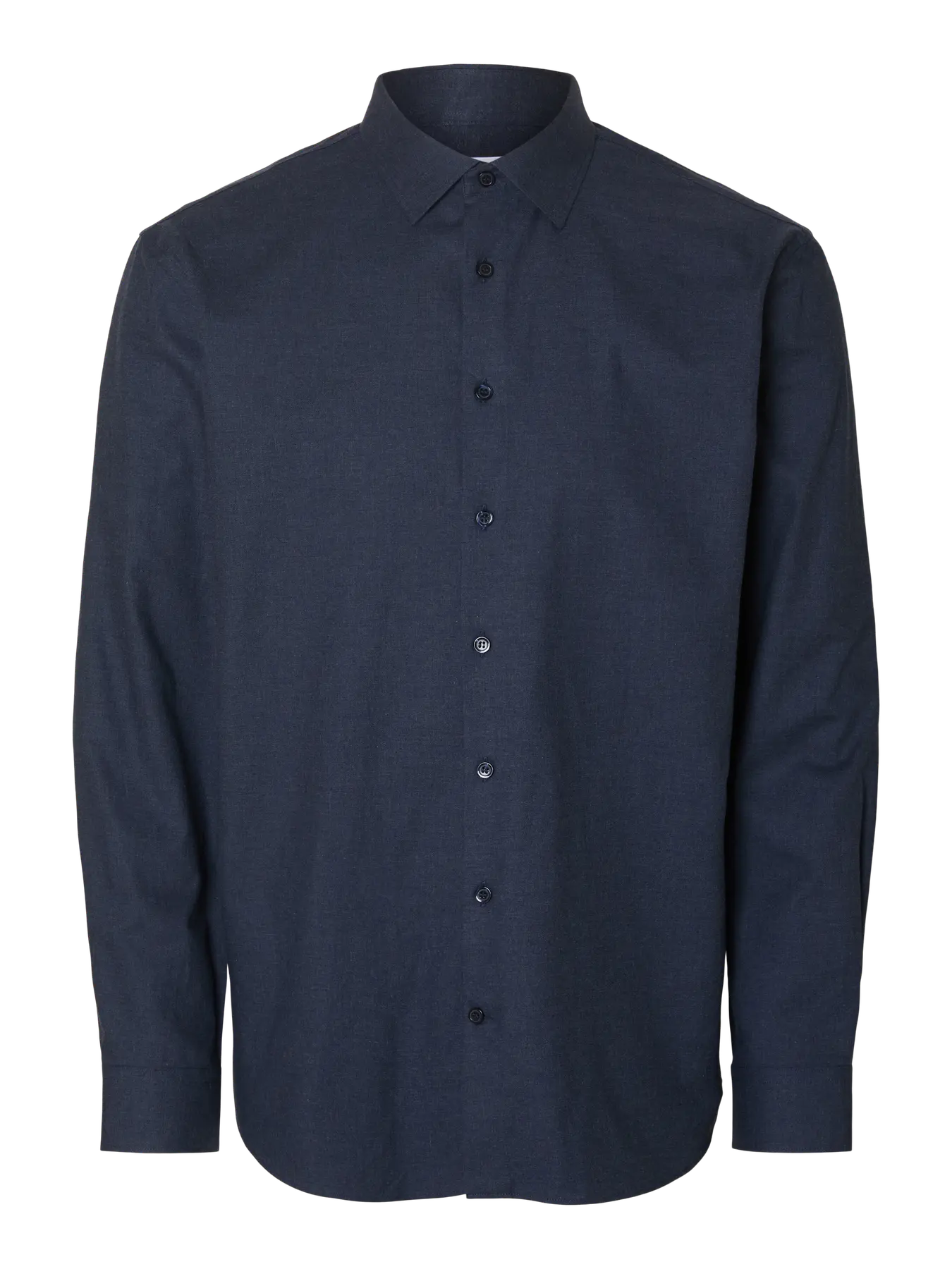 skjorta selected homme leo heather bomull skal captain navy blue