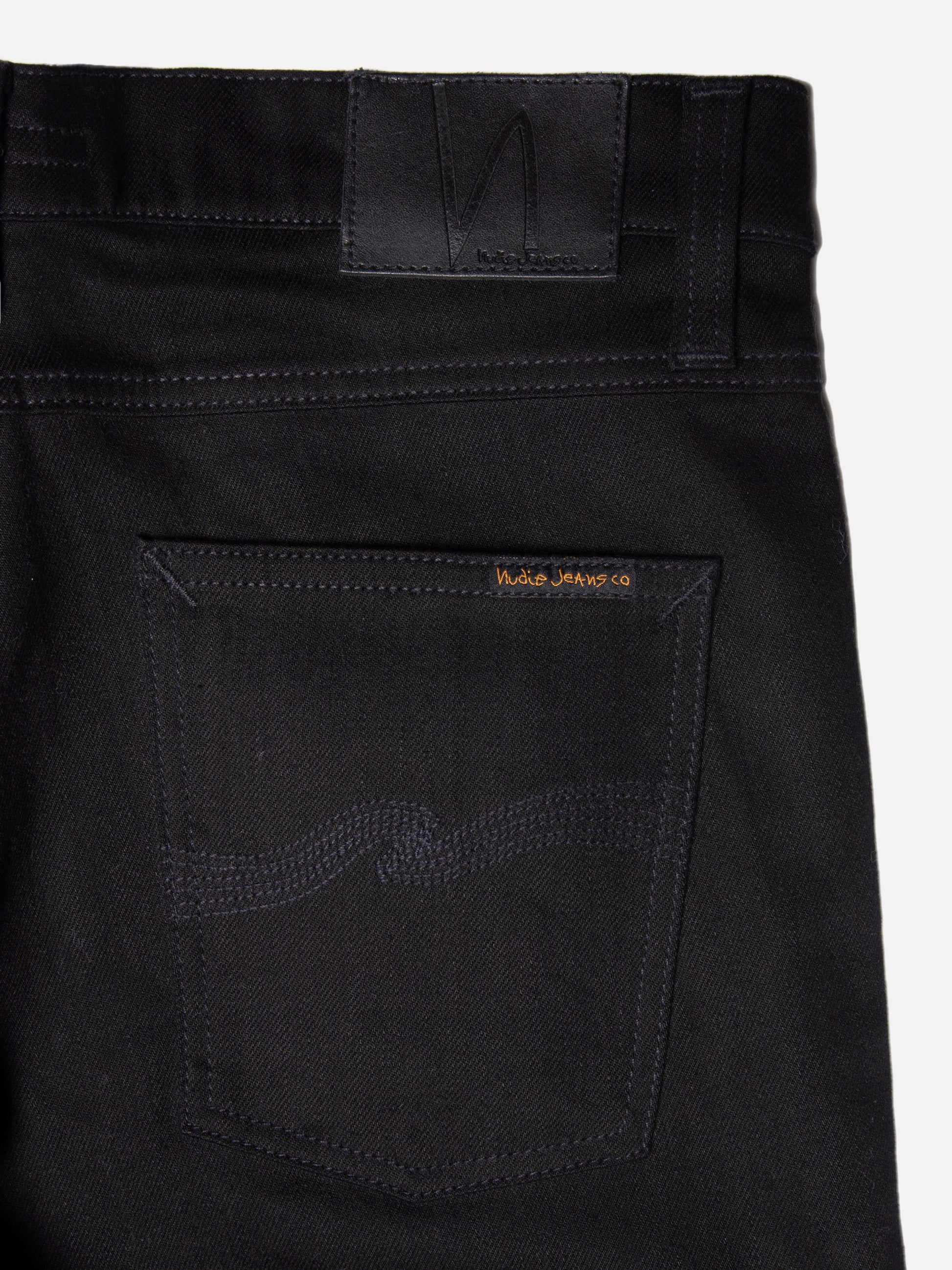 lean dean dry ever black nudie jeans nudiejeans denim stretch slim fit tapered fit svart jeans stay black
