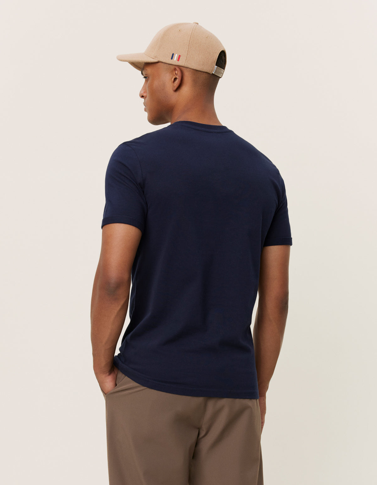 t-shirt tee les deux nörregaard tonal t-shirt dark navy blue blå norregaard