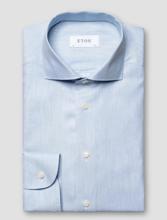 Slim Fit Solid Oxford Light Blue