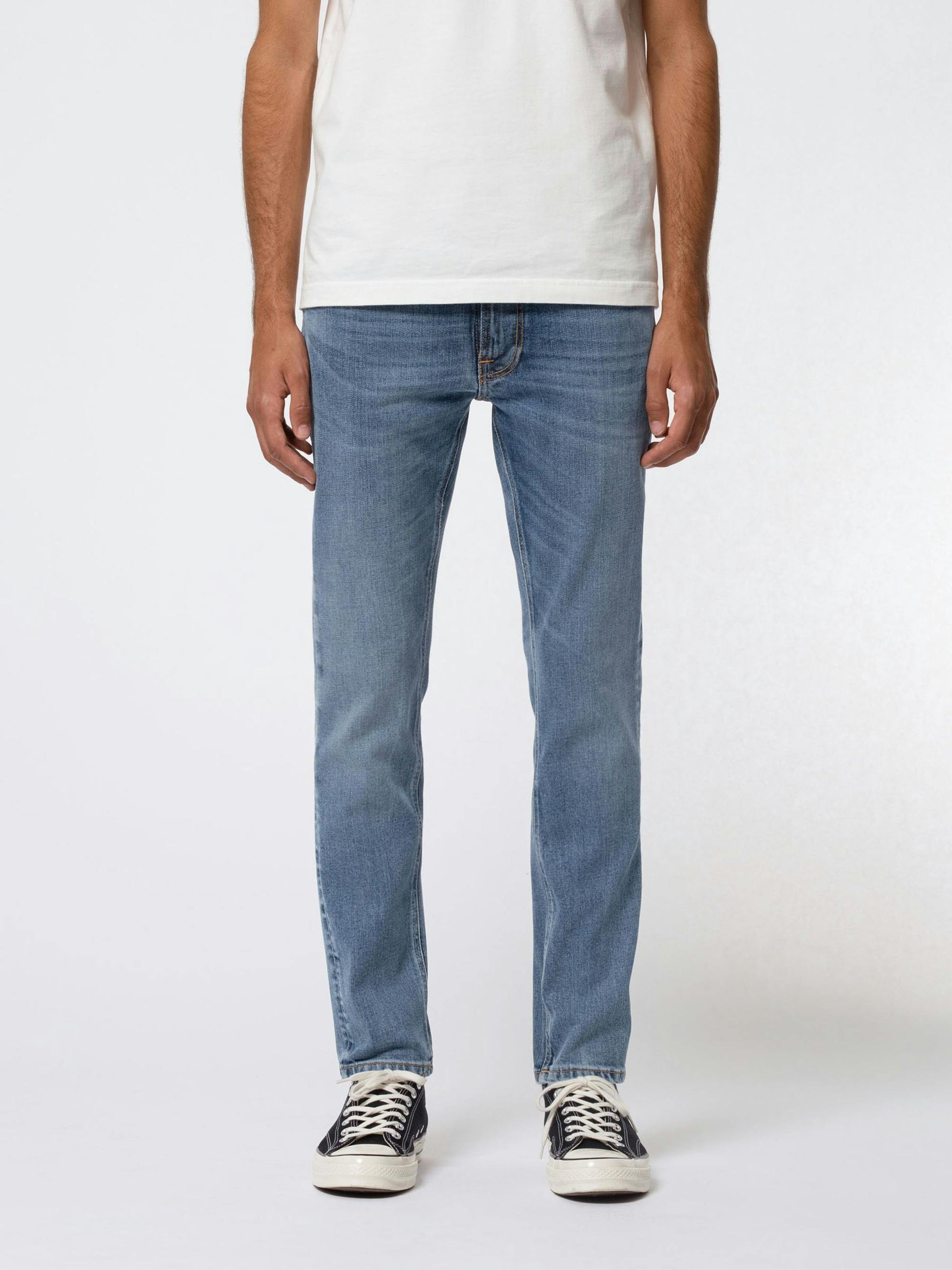 lean dean lost orange nudie jeans nudiejeans denim stretch slim fit tapered fit