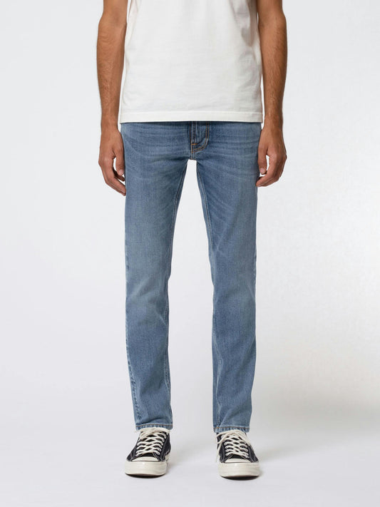 lean dean lost orange nudie jeans nudiejeans denim stretch slim fit tapered fit