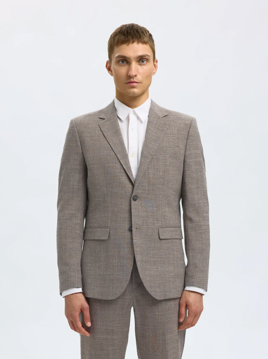 Oasis Linen Blazer Dark Sand